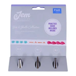 Jem Spritztüllen Set - Dot & Shell Collection #17, #35, #1