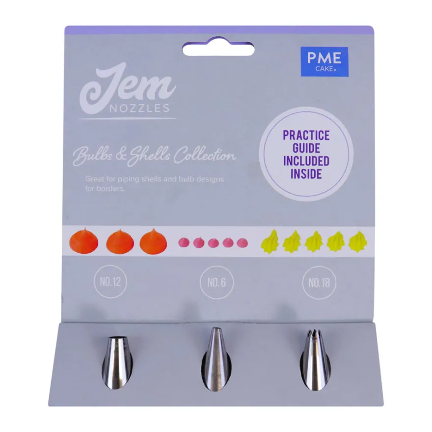 Jem Spritztüllen Set - Lochtülle & Sterntülle #12, #6, #18