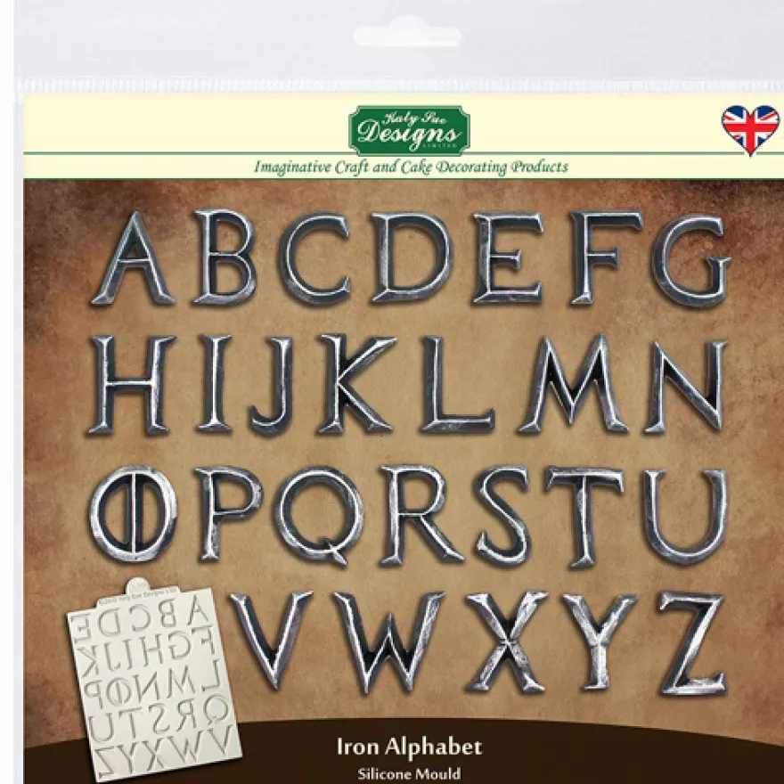 Katy Sue Silikonform - Iron Alphabet - Buchstaben