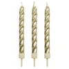 Kerzen Twist mit Halter - Gold 10 Stk