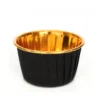 Muffinförmchen aus Aluminiumfolie - Schwarz/Gold 50 Stück