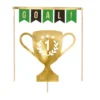 Partydeco Cake Topper Fußball - Pokal & Wimpel