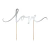 PartyDeco Cake Topper Love - Silber