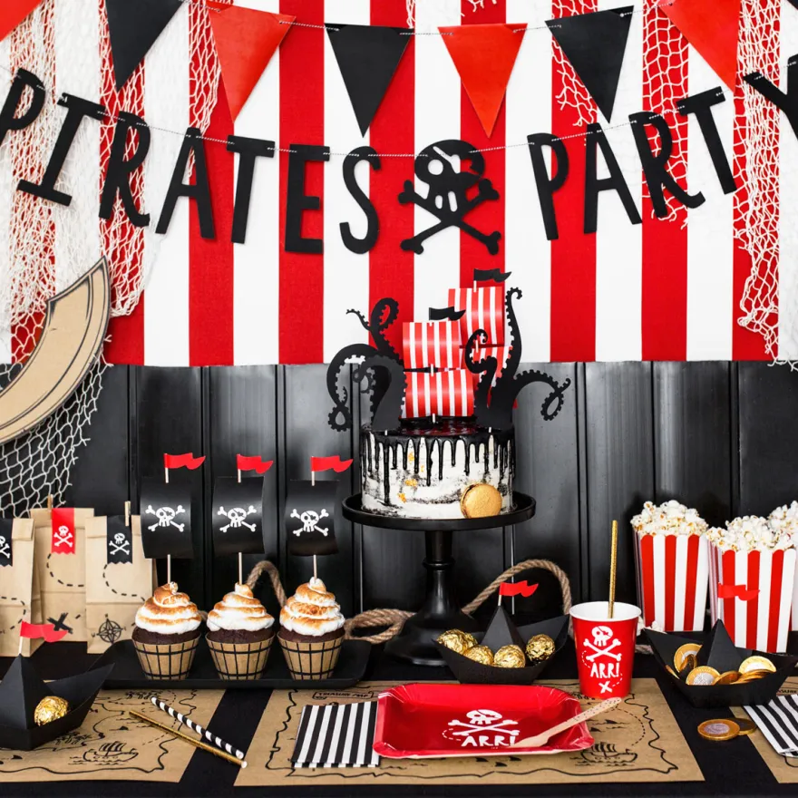 Partydeco Cupcake kit Pirat - 6 Stück