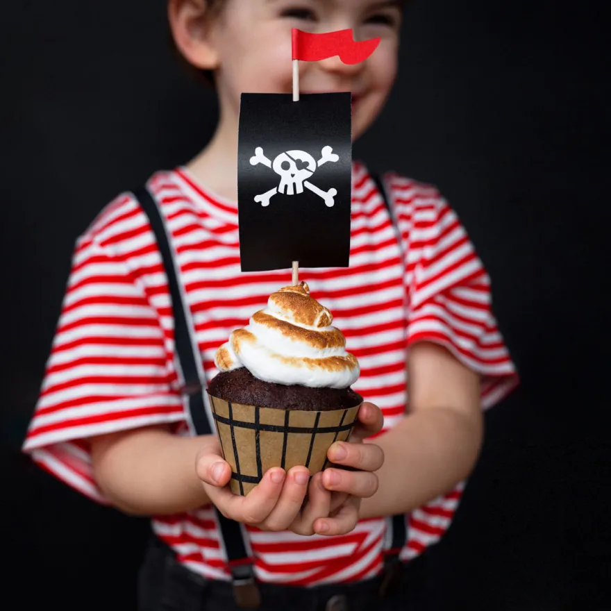 Partydeco Cupcake kit Pirat - 6 Stück
