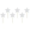 PartyDeco Cupcake Topper Sterne - Silber