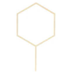 Partydeco Holz Cake Topper - Hexagon