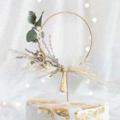 Partydeco Holz Cake Topper - Kreis