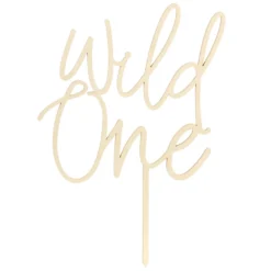 Partydeco Holz Cake Topper - Wild One