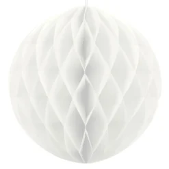 Partydeco Honeycomb Weiß - 20cm