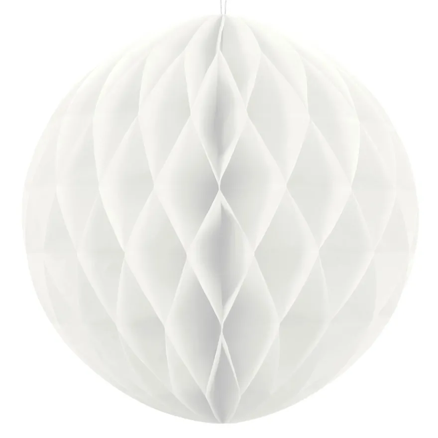 Partydeco Honeycomb Weiß - 20cm