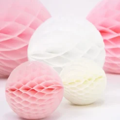 Partydeco Honeycomb Weiß - 20cm