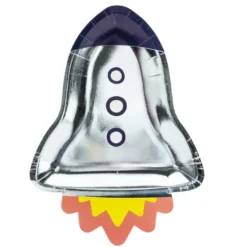 Partydeco Pappteller Space Party - Rakete 6 Stück
