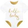 Partydeco Servietten - Babybody - Weiß