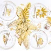 Partydeco Tischdekoration Aloha - tropische Blätter gold