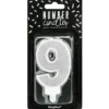 PartyDeco Zahlenkerze Silber - Nummer 9