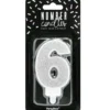PartyDeco Zahlenkerze Silber - Nummer 6