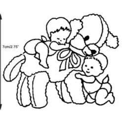 Patchwork Cutter Lamm und Babys