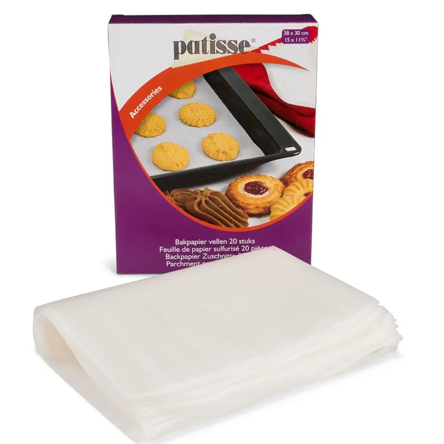 Patisse Backpapier Zuschnitte - Weiß 38 x 30cm