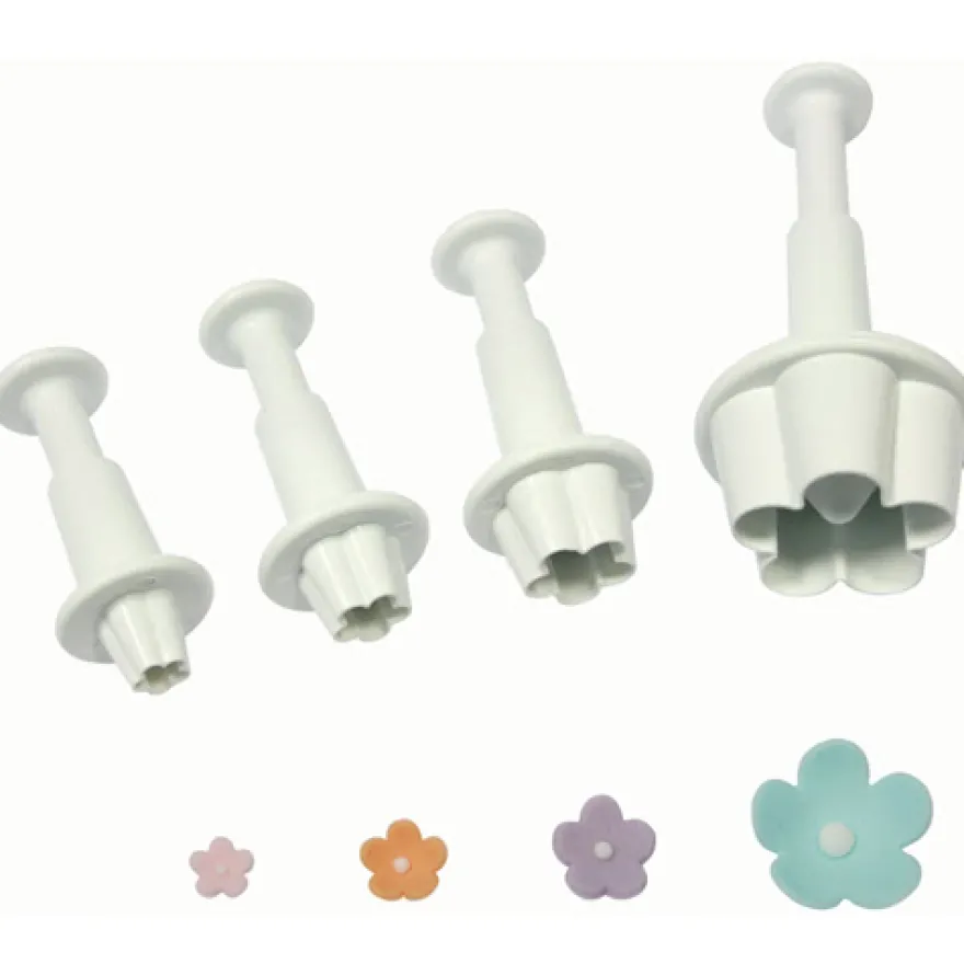 PME Ausstecher mit Auswerfer – Flower Blossom 4tlg