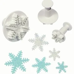 PME Ausstecher mit Auswerfer Schneeflocke 3 teilig