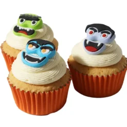 PME Halloween Essbare Zuckerdeko - Monstergesichter 12 Teile