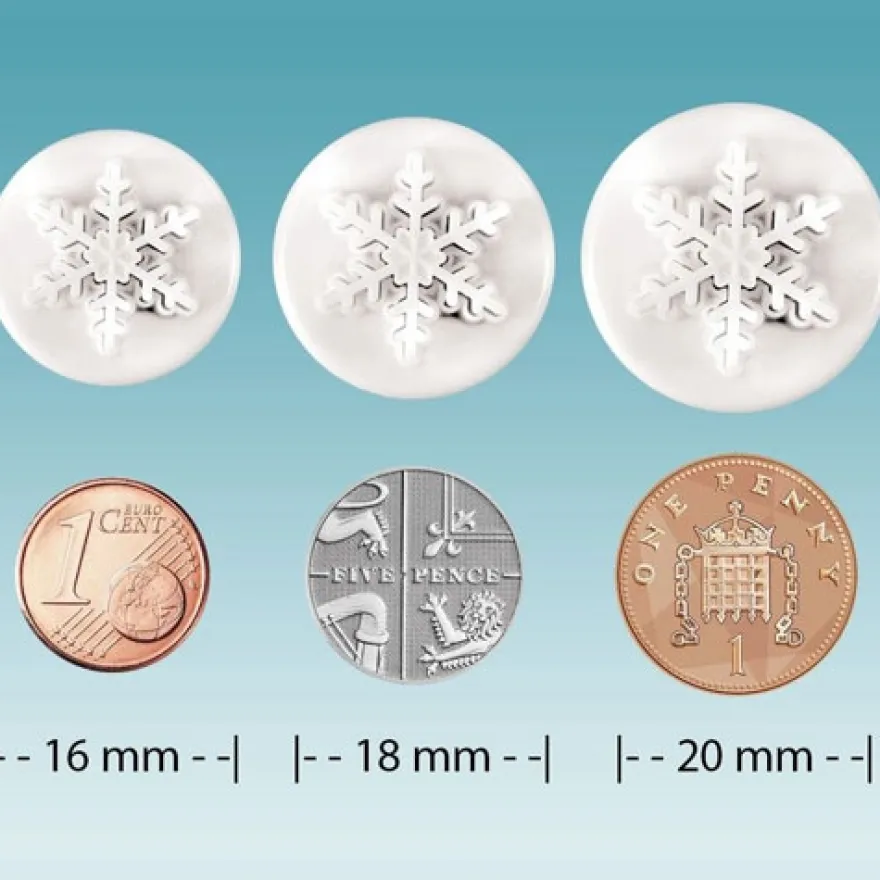 PME Mini Snowflake Plunger Cutter Set/3 - Mini