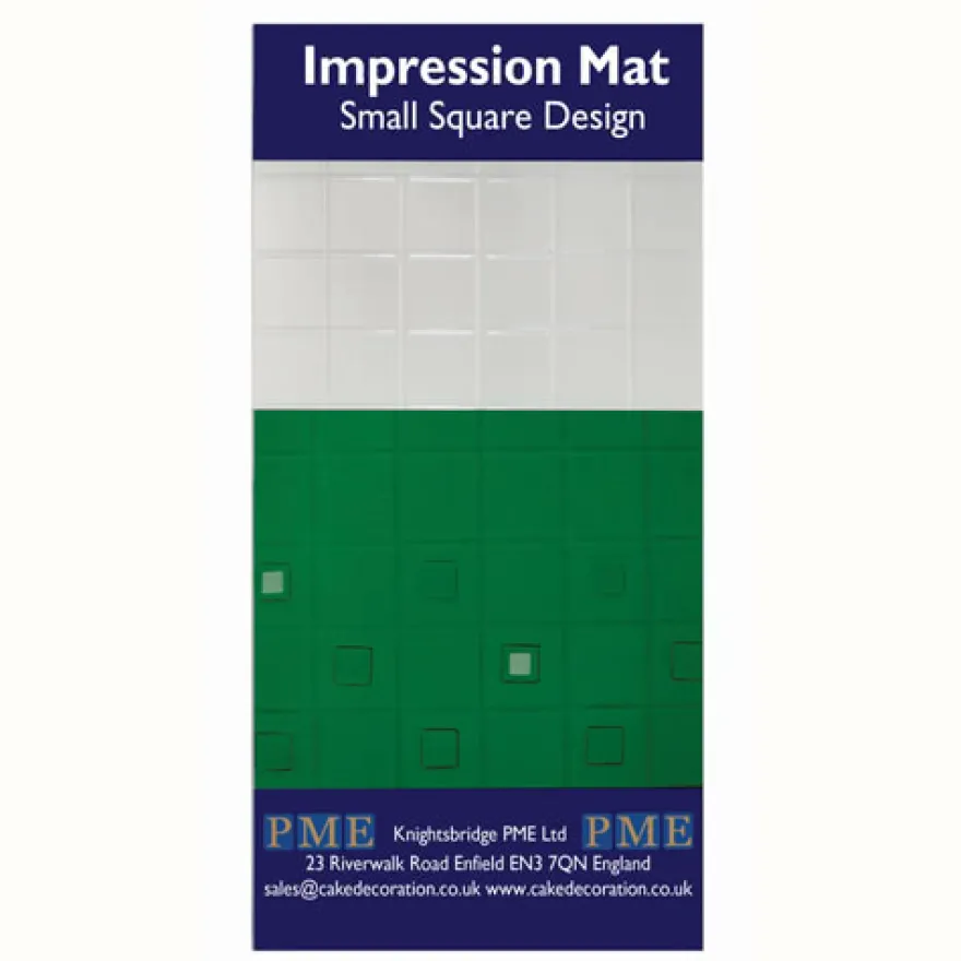 PME Prägematte small Square Design - kleine Quadrate
