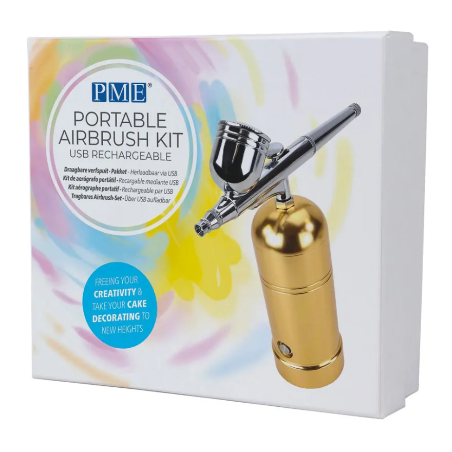 PME Tragbares Airbrush-Set - Gold