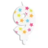 Scrapcooking bunte Zahlenkerze Kerze - Zahl 9