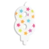 Scrapcooking bunte Zahlenkerze Kerze - Zahl 8