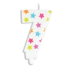 Scrapcooking bunte Zahlenkerze Kerze - Zahl 7