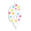 Scrapcooking bunte Zahlenkerze Kerze - Zahl 6