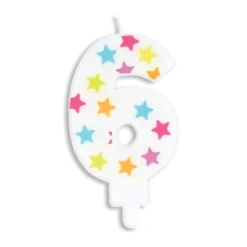 Scrapcooking bunte Zahlenkerze Kerze - Zahl 6
