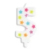Scrapcooking bunte Zahlenkerze Kerze - Zahl 5