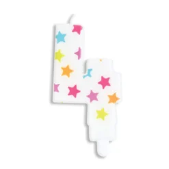 Scrapcooking bunte Zahlenkerze Kerze - Zahl 4