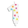 Scrapcooking bunte Zahlenkerze Kerze - Zahl 1