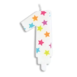 Scrapcooking bunte Zahlenkerze Kerze - Zahl 1