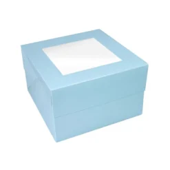 Simply Making Tortenkarton Blau mit Fenster 30x30x15cm