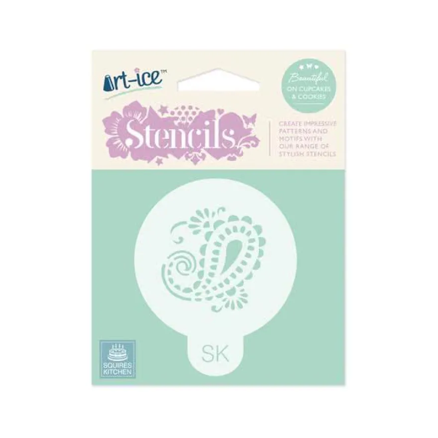 SK Art- Ice Stencil Paisley