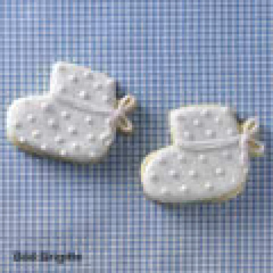 Städter Ausstecher Babyschuh 7 cm Weißblech
