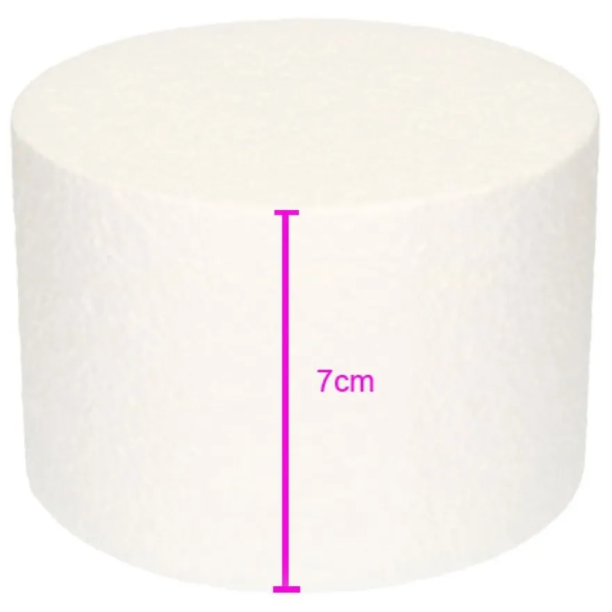 Styropor Dummy rund 7cm hoch -Ø12,5cm