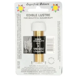 Sugarflair edible Lustre Glitter Pure Gold 4g