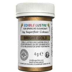 Sugarflair Glanz-Puder - Bright Gold, 4g
