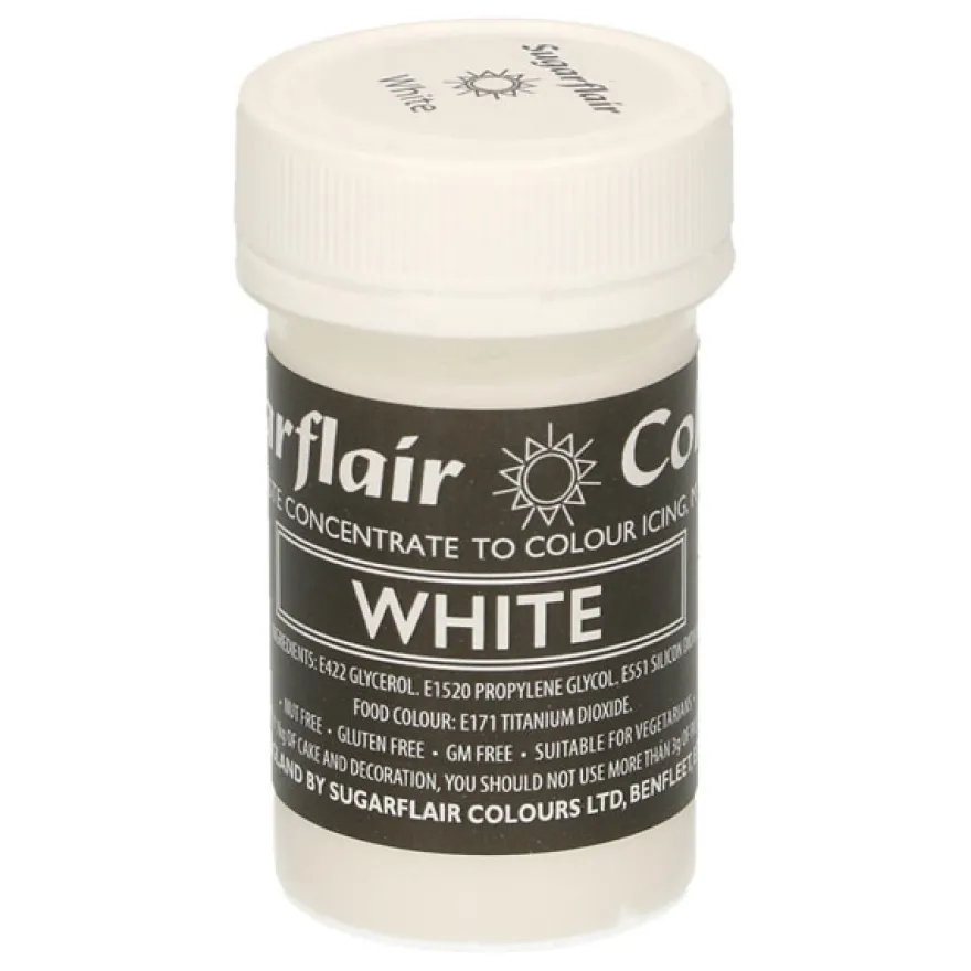 Sugarflair Pastell Pasten farbe – White 25g