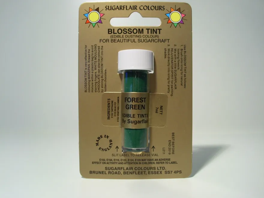 Sugarflair Puder, Forest Green, 7ml