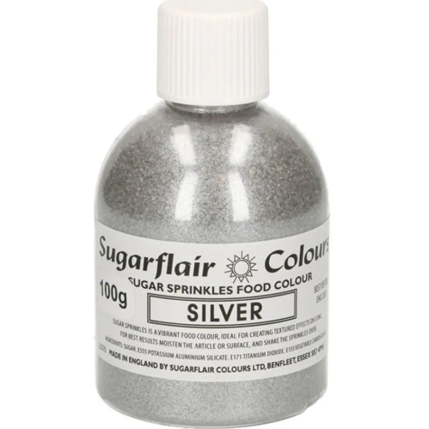Sugarflair Sugar Sprinkles - Zuckerstreusel Silver 100g