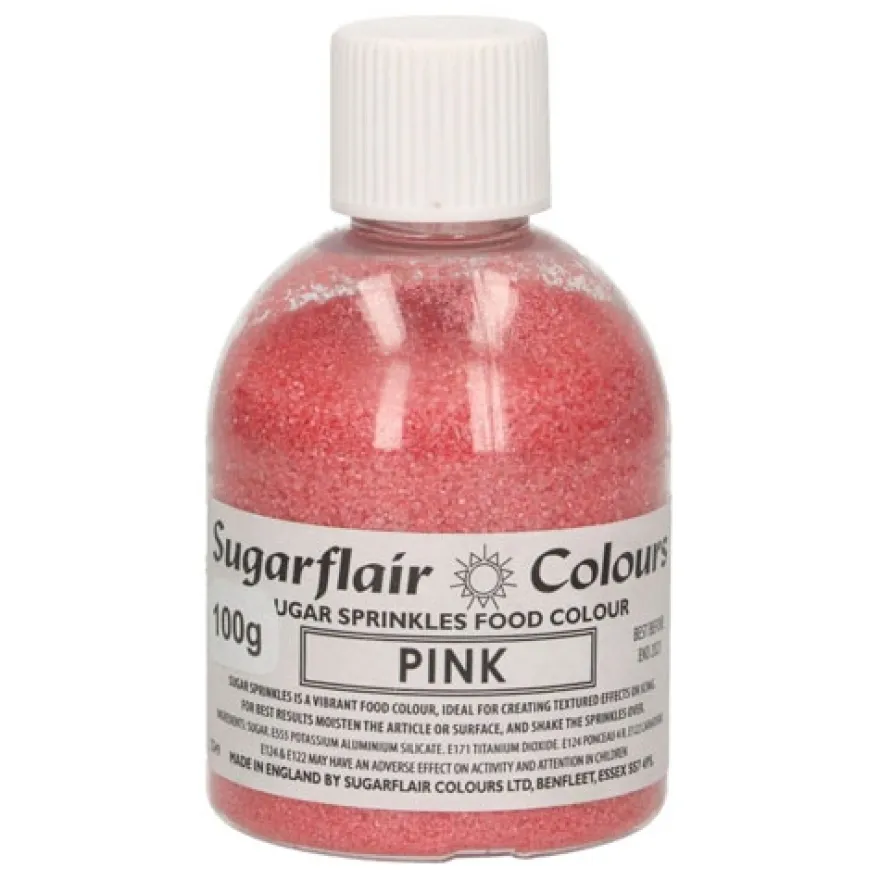 Sugarflair Sugar Sprinkles - Zuckerstreusel Pink 100g