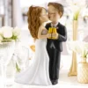 Tortenfigur Hochzeit - Brautpaar mit Sektglas