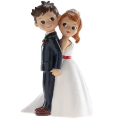 Tortenfigur Hochzeit - Brautpaar Rücken an Rücken